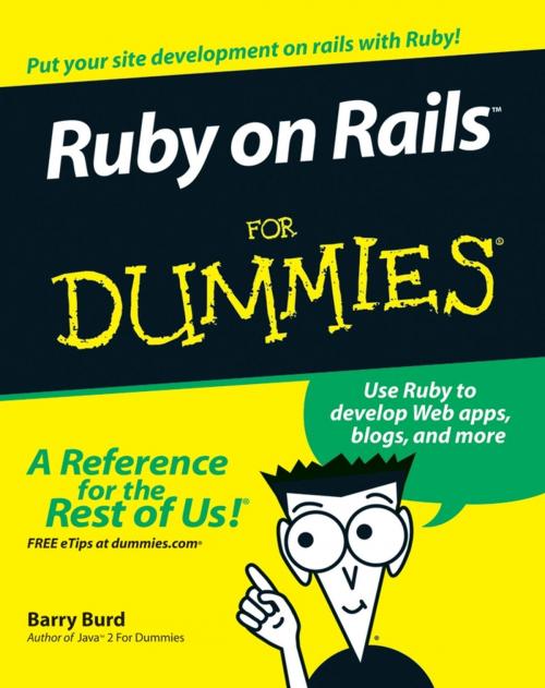 Cover of the book Ruby on Rails For Dummies by Barry Burd, Wiley