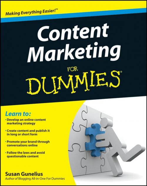 Cover of the book Content Marketing For Dummies by Susan Gunelius, Wiley
