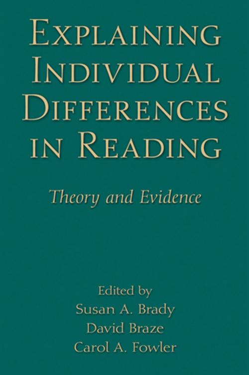 Cover of the book Explaining Individual Differences in Reading by , Taylor and Francis