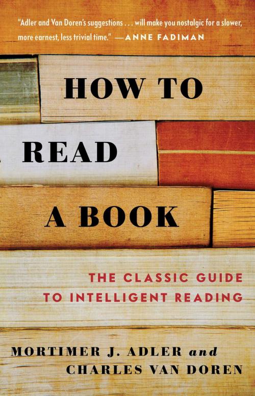 Cover of the book How to Read a Book by Mortimer J. Adler, Charles Van Doren, Touchstone