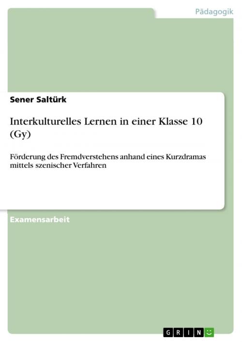 Cover of the book Interkulturelles Lernen in einer Klasse 10 (Gy) by Sener Saltürk, GRIN Verlag