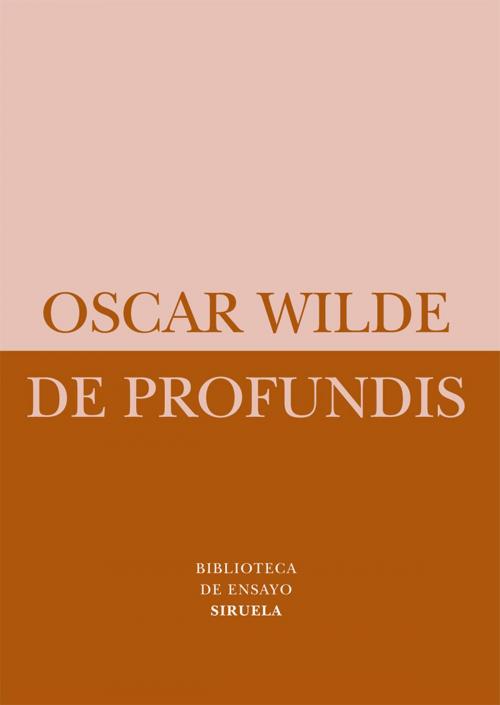 Cover of the book De profundis by Oscar Wilde, Siruela