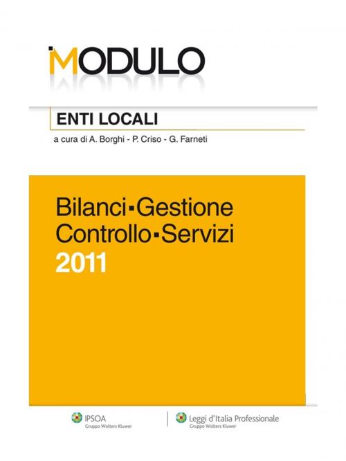Cover of the book Enti Locali 2011 - Bilanci - Gestione - Controllo - Servizi by A. Borghi - P. Criso - G. Farneti, Ipsoa