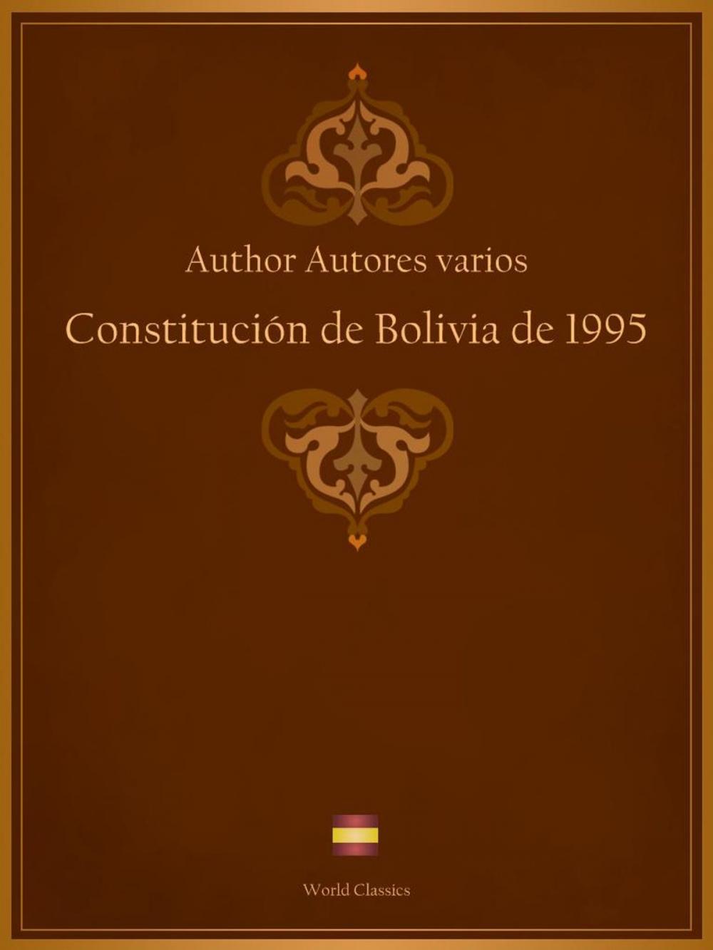 Big bigCover of Constitución de Bolivia de 1995 (Spanish edition)
