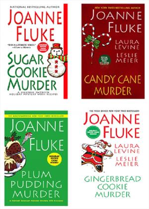 Book cover of Joanne Fluke Christmas Bundle: Sugar Cookie Murder, Candy Cane Murder, Plum Pudding Murder, & Gingerbread Cookie Murder