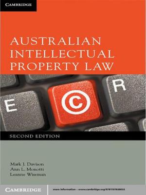 Cover of the book Australian Intellectual Property Law by Benjamin C. Jantzen