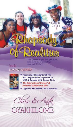 Book cover of Rhapsody of Realities November 2011 Edition