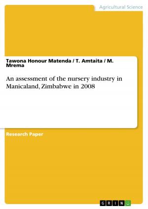 Cover of the book An assessment of the nursery industry in Manicaland, Zimbabwe in 2008 by Katja Janßen