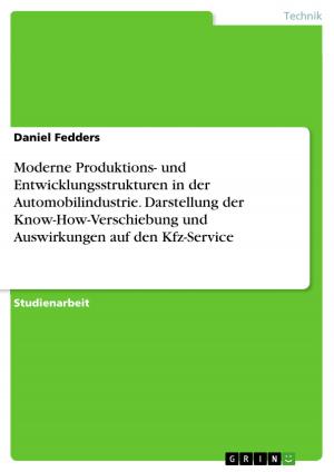 Cover of the book Moderne Produktions- und Entwicklungsstrukturen in der Automobilindustrie. Darstellung der Know-How-Verschiebung und Auswirkungen auf den Kfz-Service by Joachim von Meien