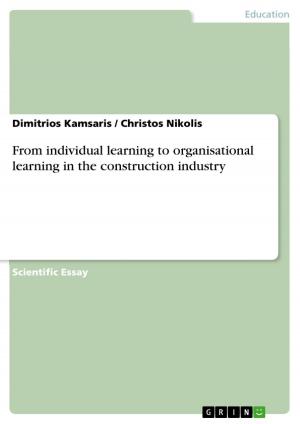 Book cover of From individual learning to organisational learning in the construction industry