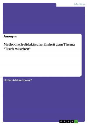 Cover of the book Methodisch-didaktische Einheit zum Thema 'Tisch wischen' by Marco Helmert
