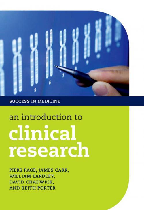 Cover of the book An Introduction to Clinical Research by Piers Page, James Carr, William Eardley, David Chadwick, Keith Porter, OUP Oxford