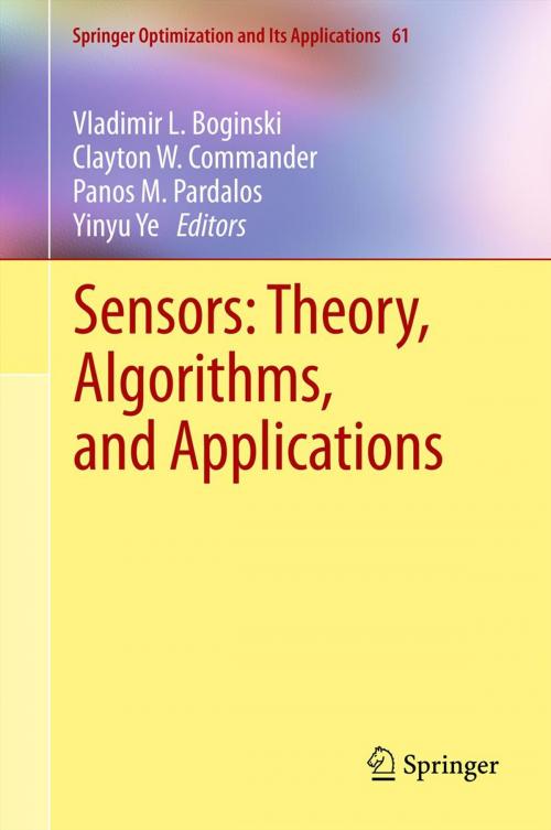 Cover of the book Sensors: Theory, Algorithms, and Applications by , Springer New York