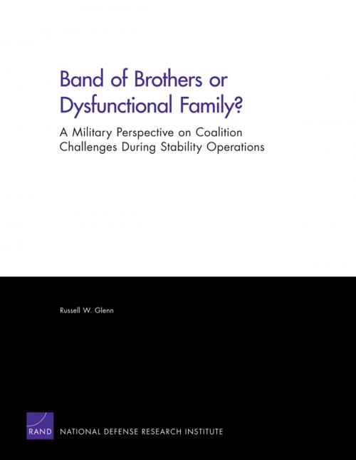Cover of the book Band of Brothers or Dysfunctional Family? by Russell W. Glenn, RAND Corporation