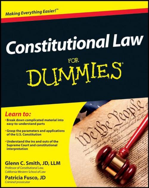 Cover of the book Constitutional Law For Dummies by Smith, Patricia Fusco, Wiley