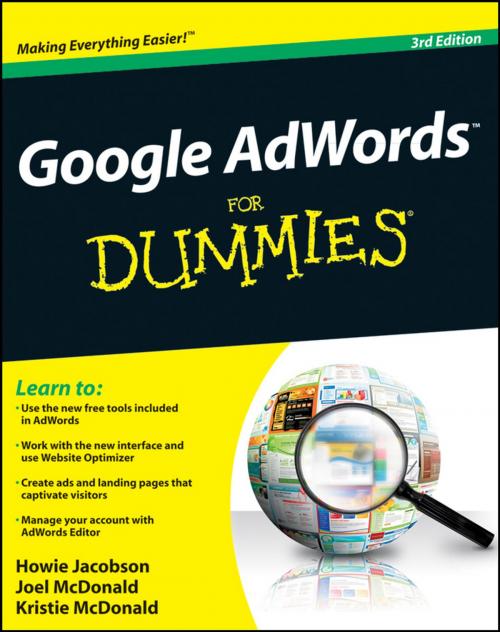 Cover of the book Google AdWords For Dummies by Howie Jacobson, Joel McDonald, Kristie McDonald, Wiley
