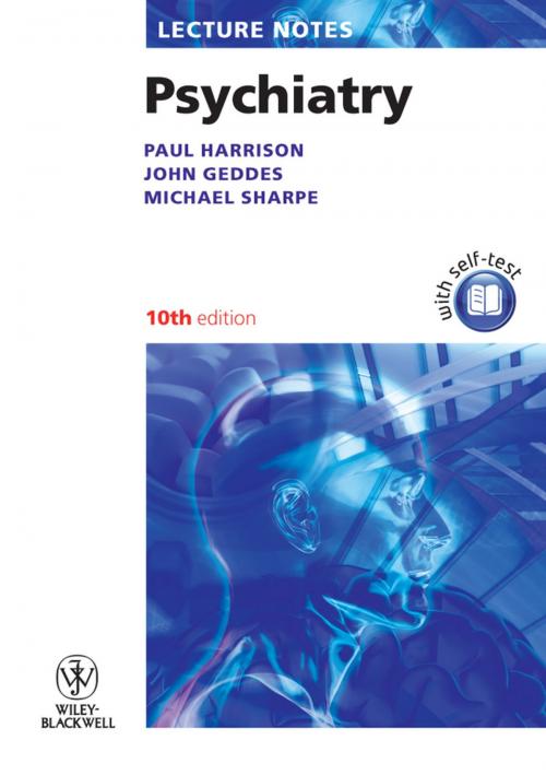 Cover of the book Lecture Notes: Psychiatry by Paul Harrison, John Geddes, Michael Sharpe, Wiley