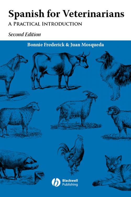 Cover of the book Spanish for Veterinarians by Bonnie Frederick, Juan Mosqueda, Wiley