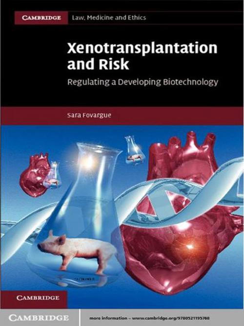 Cover of the book Xenotransplantation and Risk by Sara Fovargue, Cambridge University Press