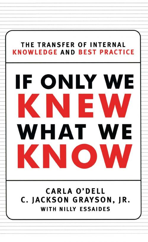 Cover of the book If Only We Knew What We Know by C. Jackson Grayson, Carla O'dell, Free Press
