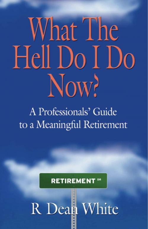 Cover of the book WHAT THE HELL DO I DO NOW? A Professionals' Guide to a Meaningful Retirement by R. Dean White, BookLocker.com, Inc.