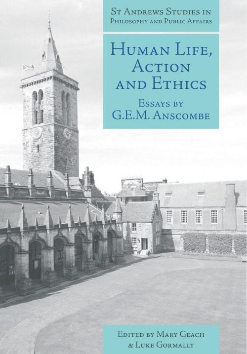 Cover of the book Human Life, Action and Ethics by G.E.M. Anscombe, Andrews UK