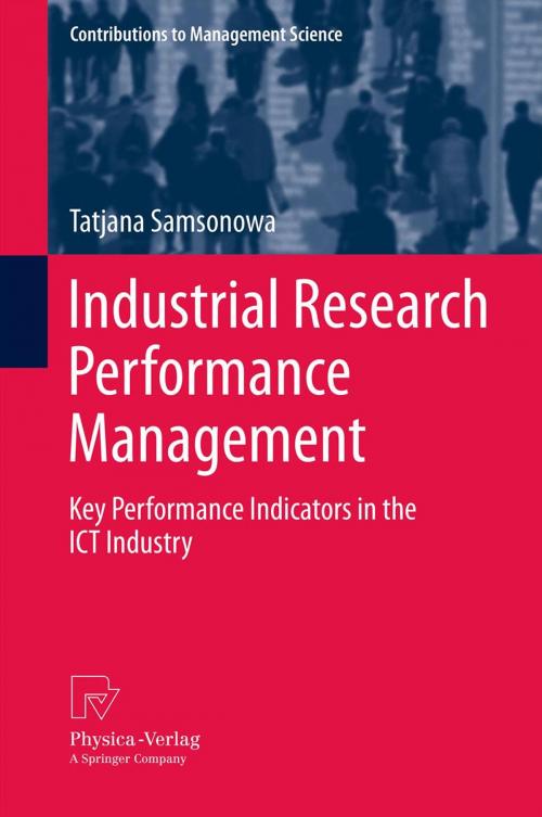 Cover of the book Industrial Research Performance Management by Tatjana Samsonowa, Physica-Verlag HD