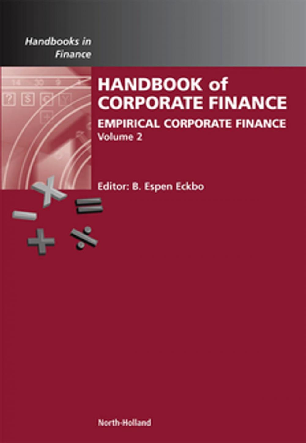 Big bigCover of Handbook of Empirical Corporate Finance