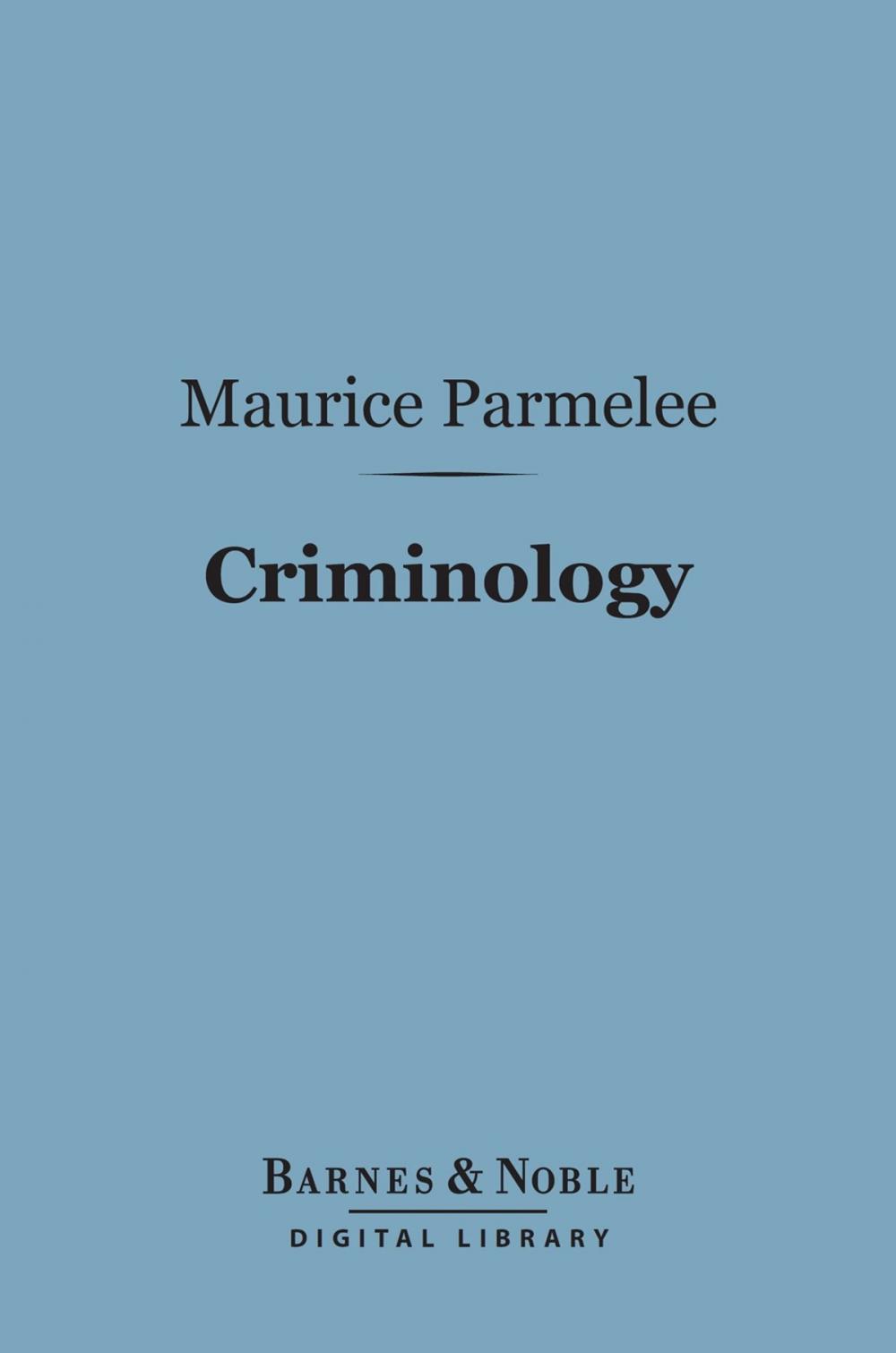Big bigCover of Criminology (Barnes & Noble Digital Library)