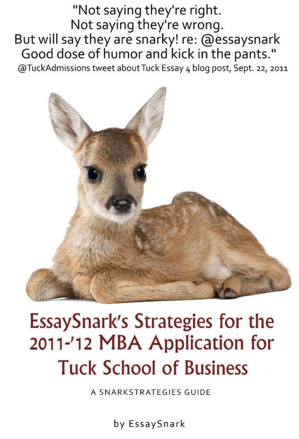 Big bigCover of EssaySnark's Strategies for the 2011-'12 MBA Admissions Essays for Tuck School of Business
