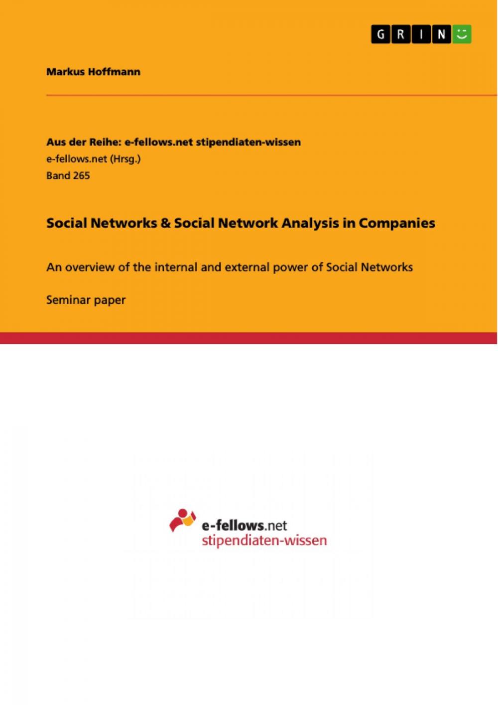 Big bigCover of Social Networks & Social Network Analysis in Companies