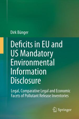 Cover of the book Deficits in EU and US Mandatory Environmental Information Disclosure by Arndt Sinn