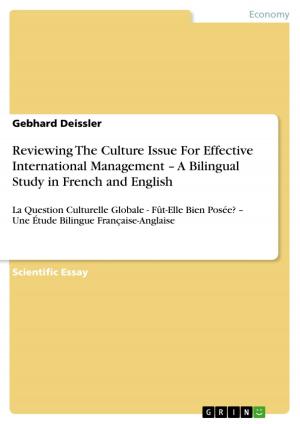 Book cover of Reviewing The Culture Issue For Effective International Management - A Bilingual Study in French and English