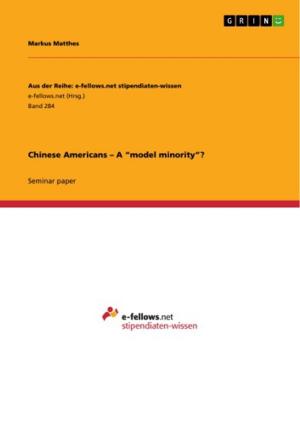 Cover of the book Chinese Americans - A 'model minority'? by Lydia Kanngießer