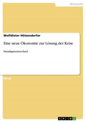 Cover of the book Eine neue Ökonomie zur Lösung der Krise by Ferda Nunninger