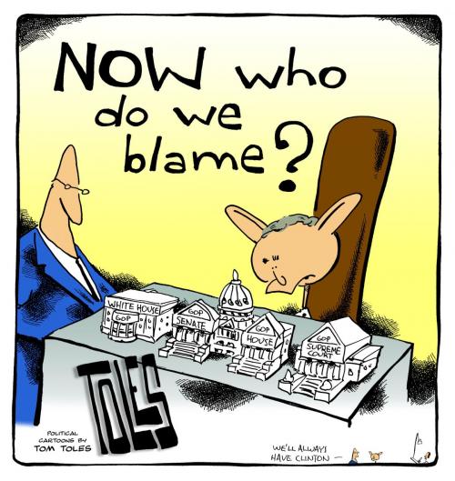 Cover of the book NOW Who Do We Blame? by Tom Toles, Andrews McMeel Publishing, LLC