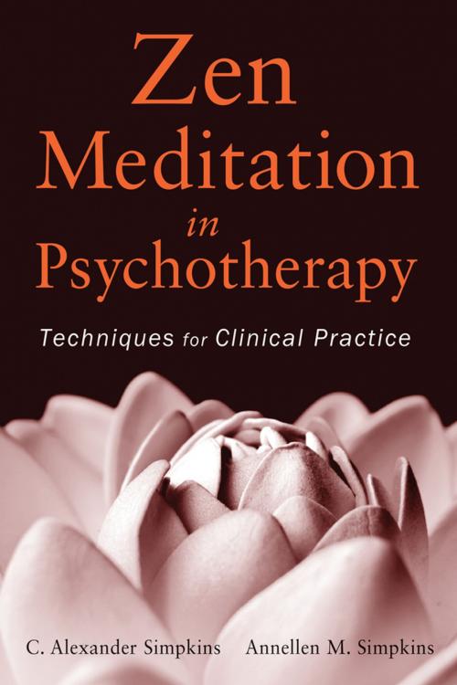 Cover of the book Zen Meditation in Psychotherapy by C. Alexander Simpkins, Annellen M. Simpkins, Wiley
