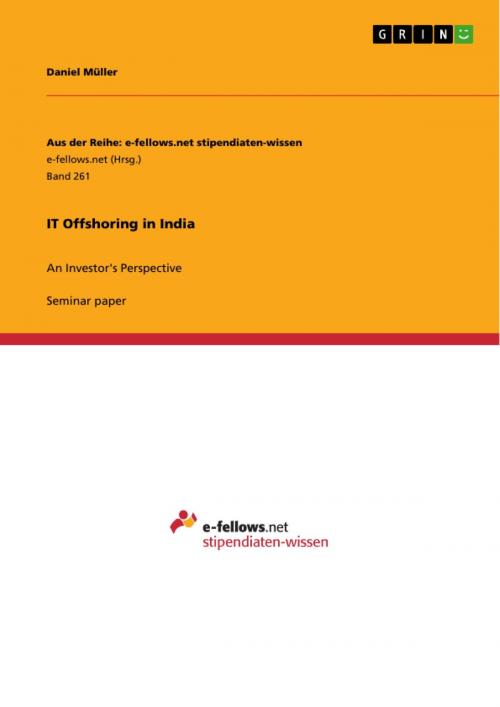 Cover of the book IT Offshoring in India by Daniel Müller, GRIN Verlag