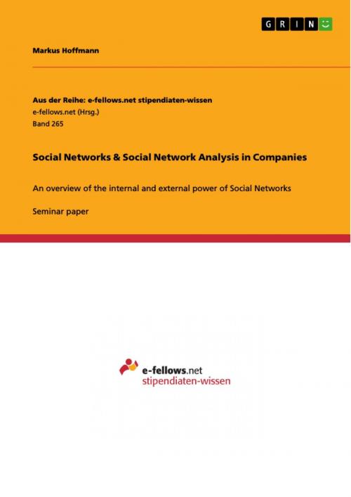 Cover of the book Social Networks & Social Network Analysis in Companies by Markus Hoffmann, GRIN Publishing