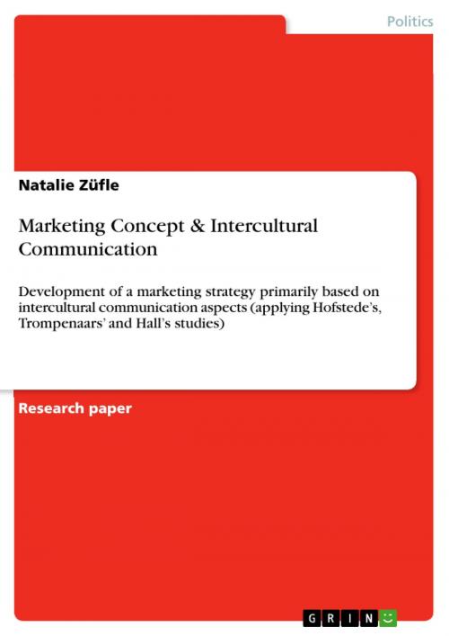 Cover of the book Marketing Concept & Intercultural Communication by Natalie Züfle, GRIN Verlag