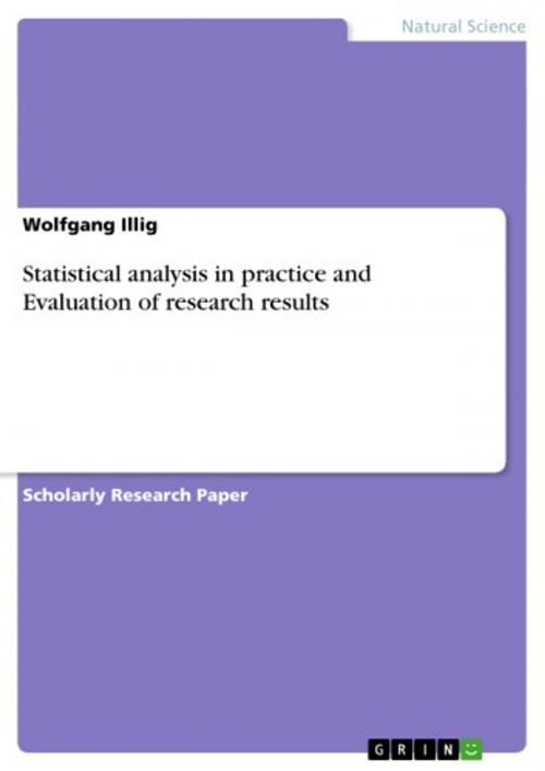 Cover of the book Statistical analysis in practice and Evaluation of research results by Wolfgang Illig, GRIN Verlag