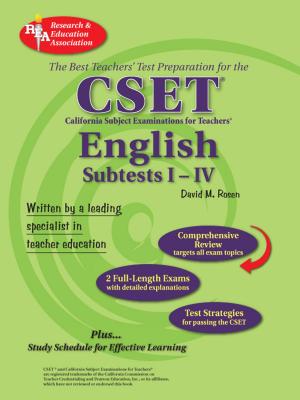 Cover of the book CSET: English Subtests I-IV by Cynthia Metcalf, PhD
