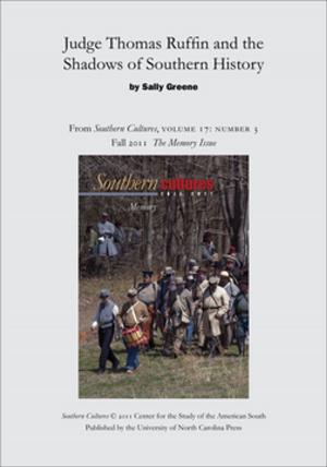 Cover of the book Judge Thomas Ruffin and the Shadows of Southern History by Lisa Tetrault