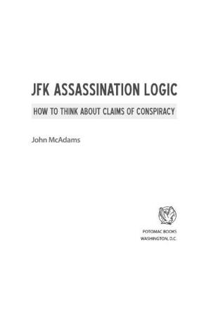 Cover of the book JFK Assassination Logic by Robert C. Vallers, Jacquelyn M. Howard