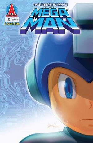 Cover of the book Mega Man #5 by Script: Paul Kupperberg; Art: Fernando Ruiz, Pat Kennedy, Tim Kennedy, Al Milgrom, Bob Smith; Cover by Norm Breyfogle