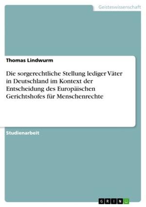 Cover of the book Die sorgerechtliche Stellung lediger Väter in Deutschland im Kontext der Entscheidung des Europäischen Gerichtshofes für Menschenrechte by Lars Dethlefs
