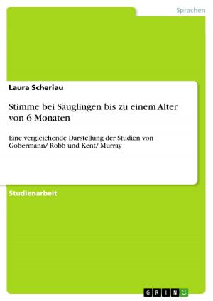 Cover of the book Stimme bei Säuglingen bis zu einem Alter von 6 Monaten by Manfred Wünsche
