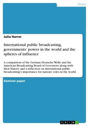 Book cover of International public broadcasting, governments' power in the world and the spheres of influence