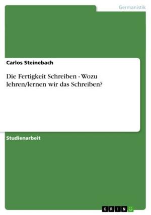 Cover of the book Die Fertigkeit Schreiben - Wozu lehren/lernen wir das Schreiben? by Philipp Pelka