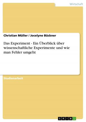 Cover of the book Das Experiment - Ein Überblick über wissenschaftliche Experimente und wie man Fehler umgeht by Marcus Wilmes